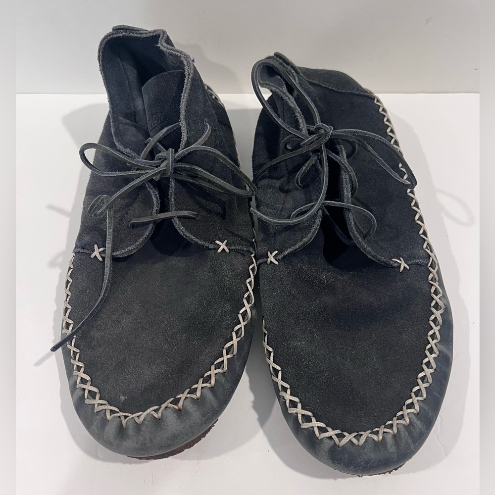 Danner Canoe Moc Suede Leather Boots in Navy - Men's Size 14